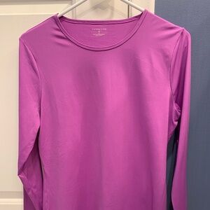 Lands’ End long-sleeved pink UPF SunShade shirt M Sporty Athletic Beach